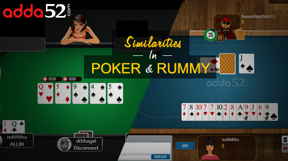 How are Rummy and Poker Related