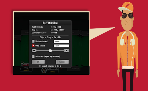 Step 4 - How to play poker online