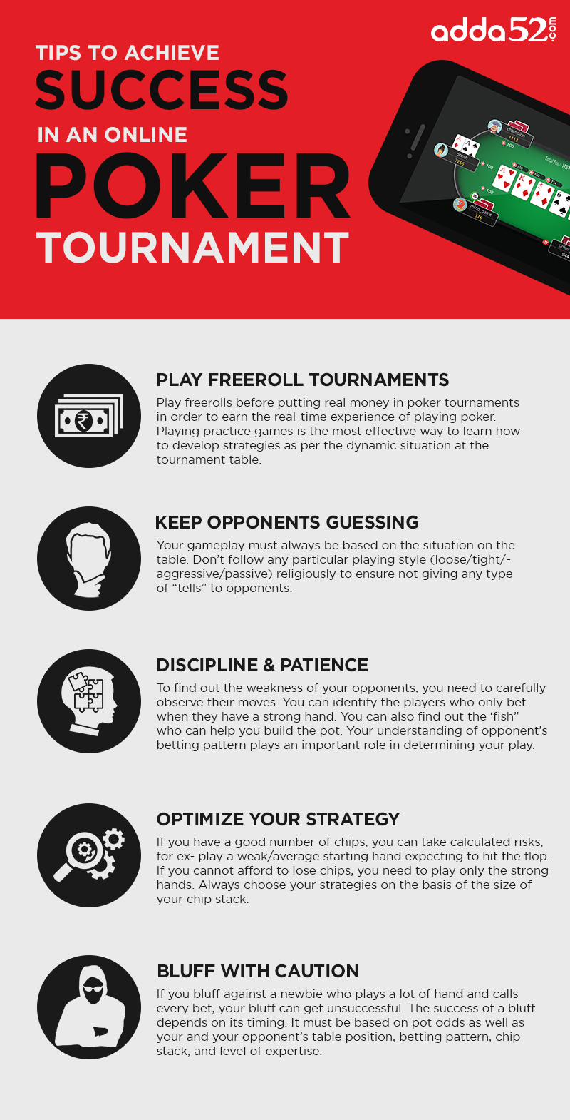 Tips to Achieve Success in an online poker tournament