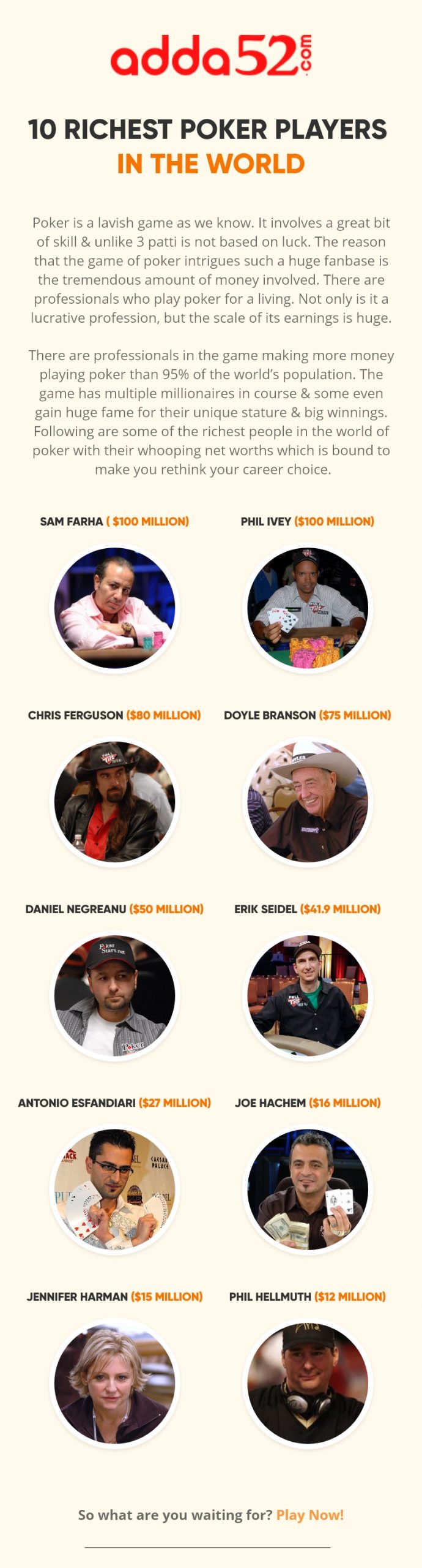 10 Richest Poker Players In The World