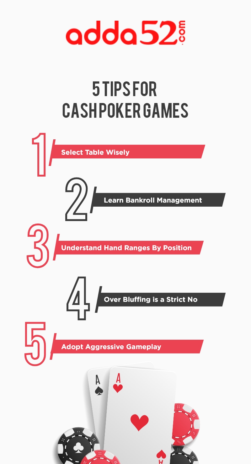 5 Tips for Cash Poker Games