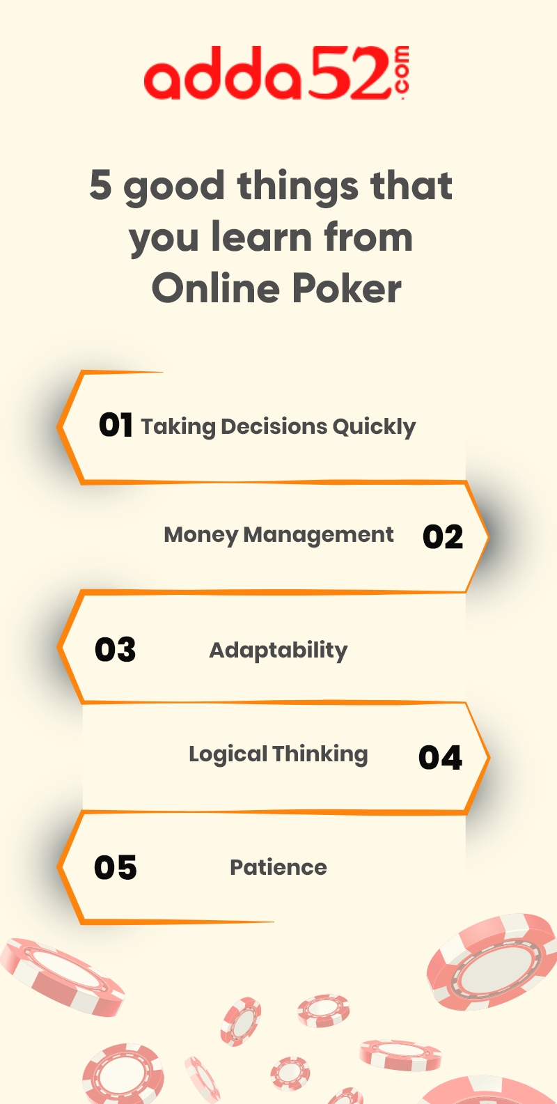 5 good things that you learn from Online Poker